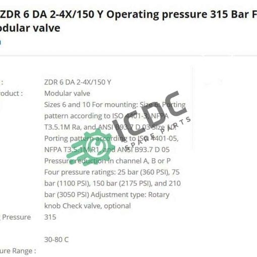 BOSCH REXROTH ZDR6DA2 4X 150Y ICDC 009401 2