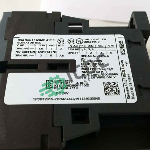 SIEMENS 3RT2015 2BB42 ICDC 001249 3