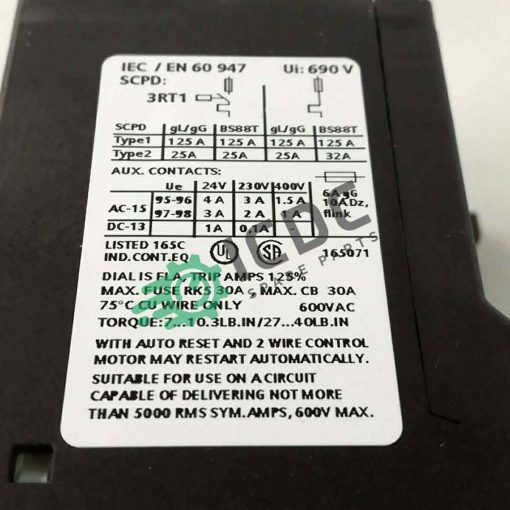 SIEMENS 3RU1136 1HB0 ICDC 002096 3