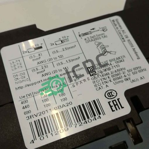 SIEMENS 3RV2011 0BA20 ICDC 001891 2