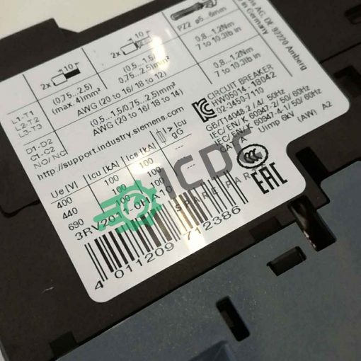 SIEMENS 3RV2011 0HA10 ICDC 001814 2