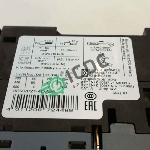 SIEMENS 3RV2021 4DA20 ICDC 001370 2