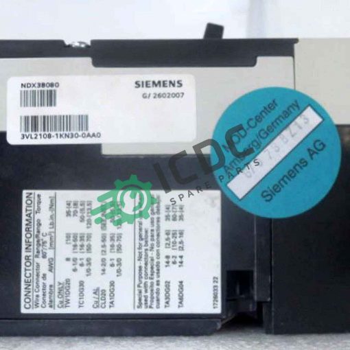 SIEMENS 3VL2108 1KN30 0AA0 ICDC 000625 4