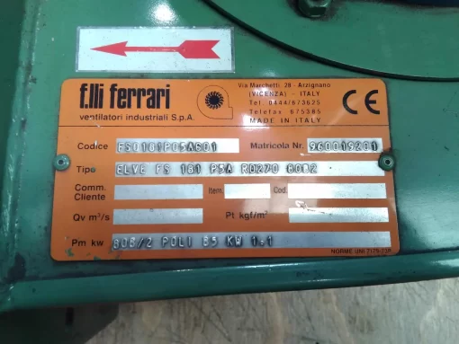 ABB + FERRARI - M2AA080B 3GAA081002-ASA + ELVE FS 181 P5A - Blower with Electric Motor - Image 4