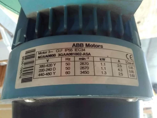 ABB + FERRARI - M2AA080B 3GAA081002-ASA + ELVE FS 181 P5A - Blower with Electric Motor - Image 3