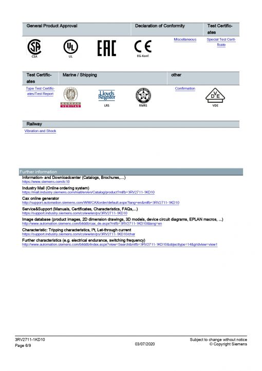 SIEMENS - 3RV2711-1KD10 - Switch - Image 10