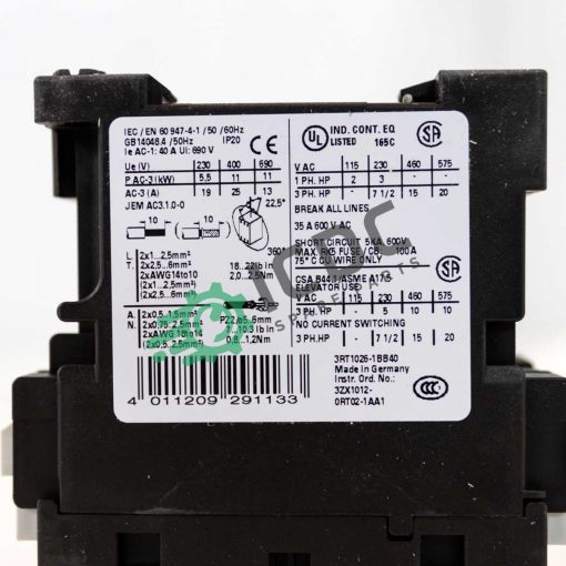 SIEMENS 3RT1026 1BB40 Connector ICDC 001313 2