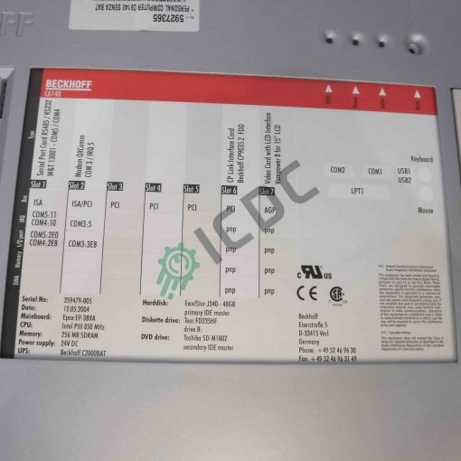 BECKHOFF - PC-C6140+MODEM - PC - Image 2