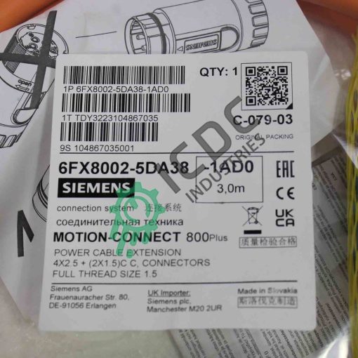 SIEMENS - 6FX8002-5DA38-1AD0 - Electrical Cable | ICDC-050170 - Image 2